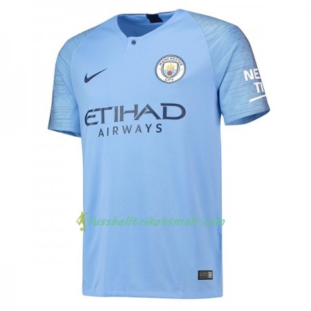 Günstige Fußballtrikots Manchester City 2018-2019 Kurzarm Heimtrikotsatz kaufen